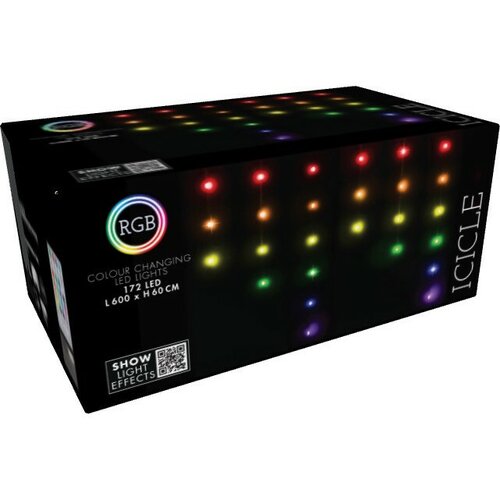 Vianočná LED reťaz s diaľkovým ovládaním Icicle 172 LED