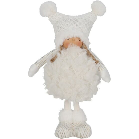 Vianočná dekorácia Fluffy girl biela
