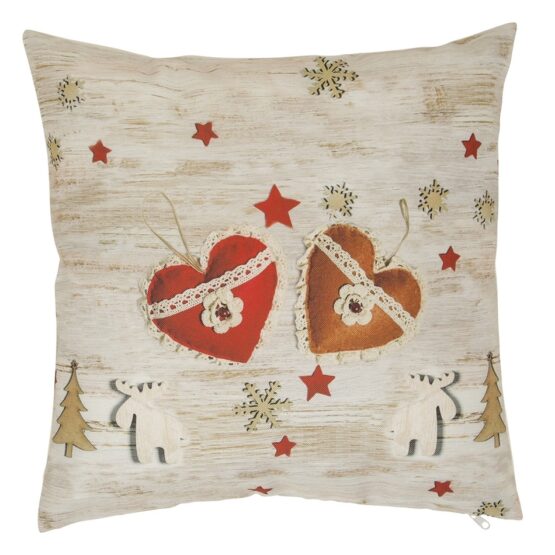 Boma Trading Vianočná obliečka na vankúšik Xmas hearts