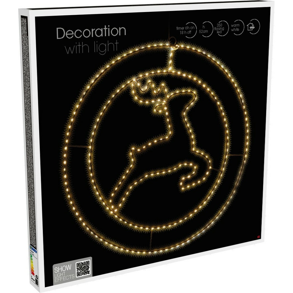 Vianočná závesná LED dekorácia Trinket Reindeer 257 LED