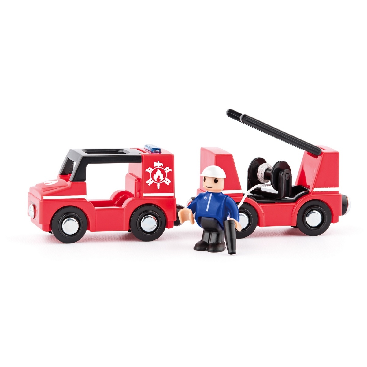 Woody Autíčko Hasiči s panáčikom k vláčikodráhe