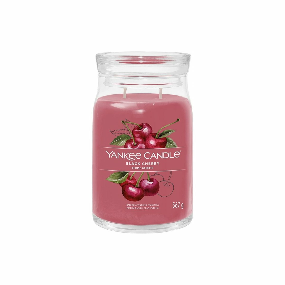 Yankee Candle vonná sviečka Signature v skle veľká Black Cherry