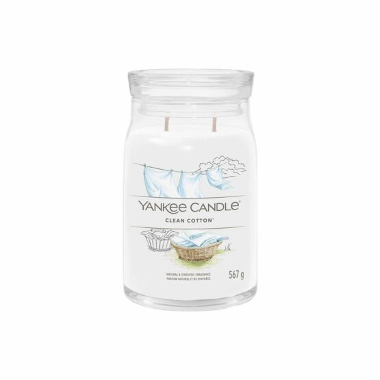 Yankee Candle vonná sviečka Signature v skle veľká Clean Cotton