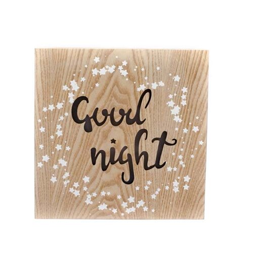 Závesná svietiaca dekorácia Good night hnedá