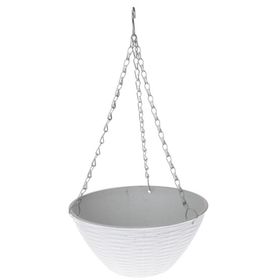 Závěsný obal na kvetináč Mimbre biela