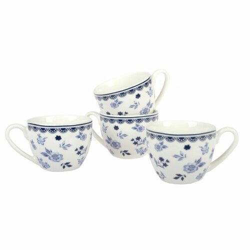 4-dielna sada porcelánových šálok Floral