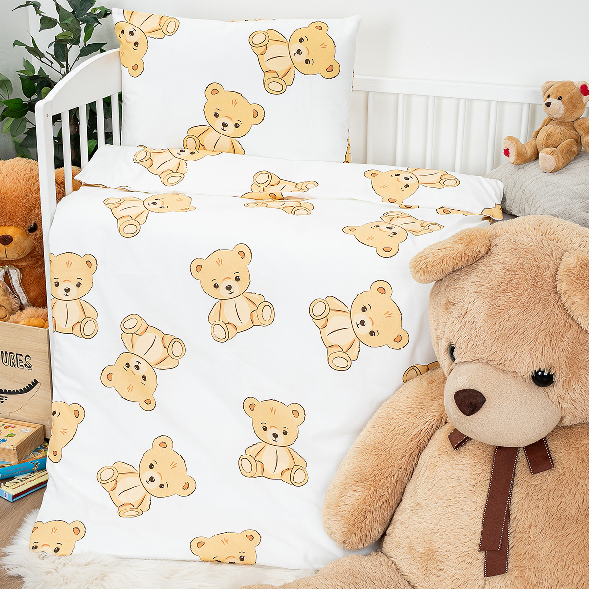 4Home Detské bavlnené obliečky do postieľky Teddies