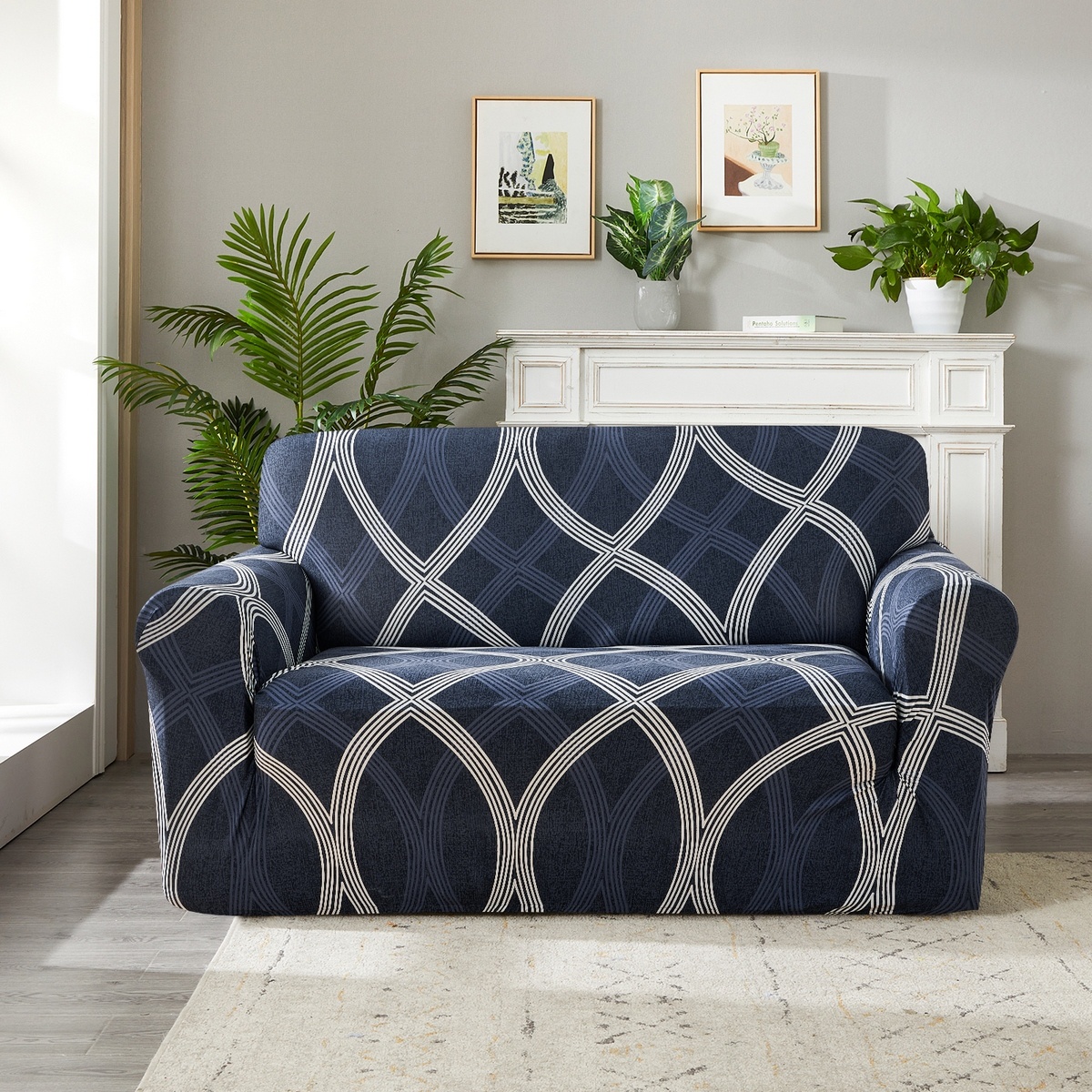 4Home Napínací poťah na dvojkreslo Elegant modrá