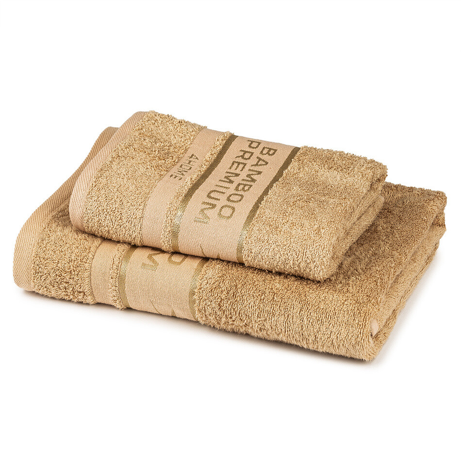 4Home Sada Bamboo Premium osuška a uterák béžová