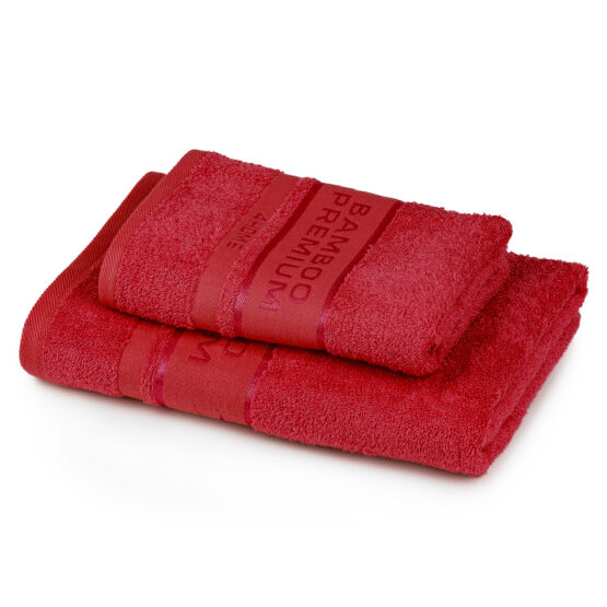 4Home Sada Bamboo Premium osuška a uterák červená
