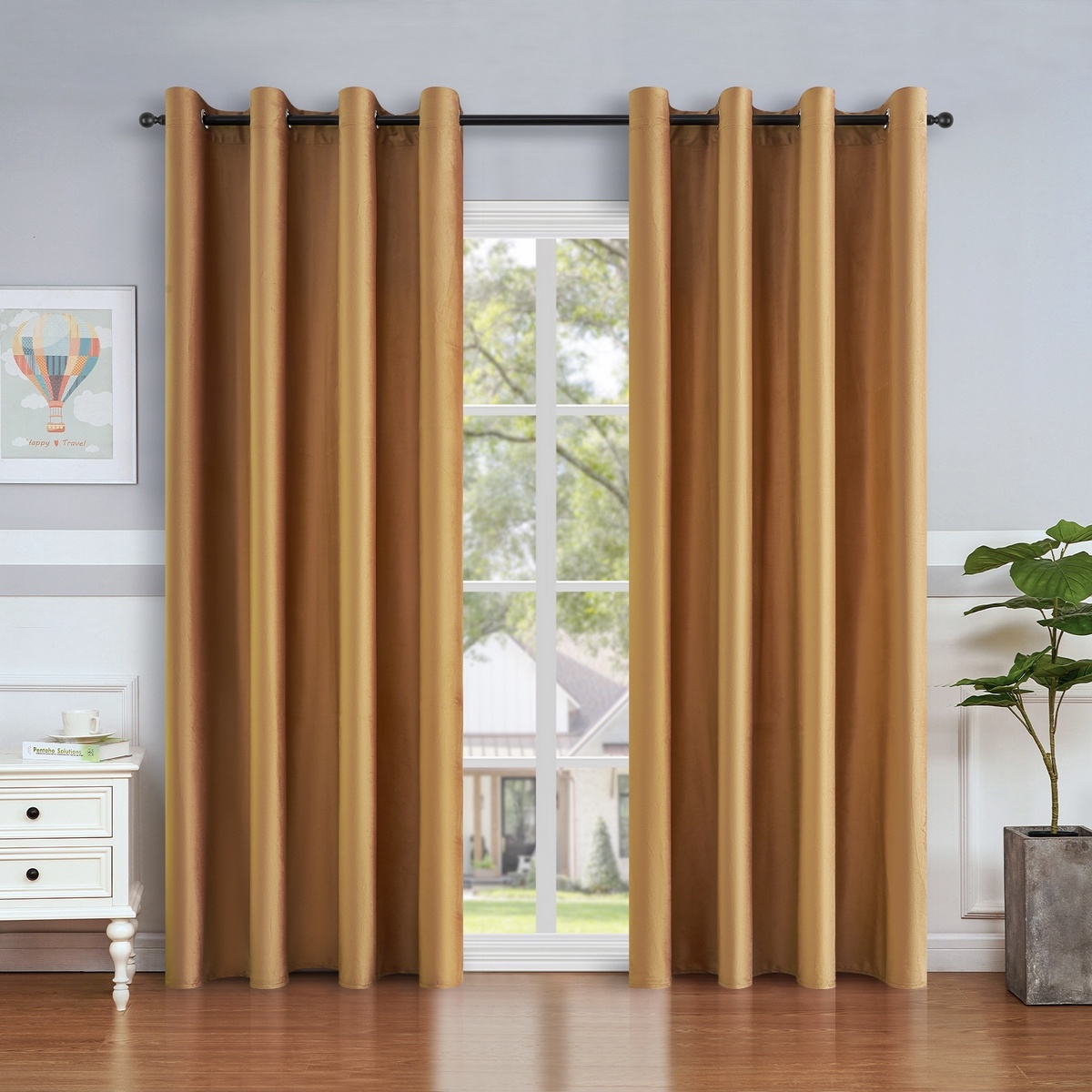 4Home Zatemňovací záves Manila zlatohnedá