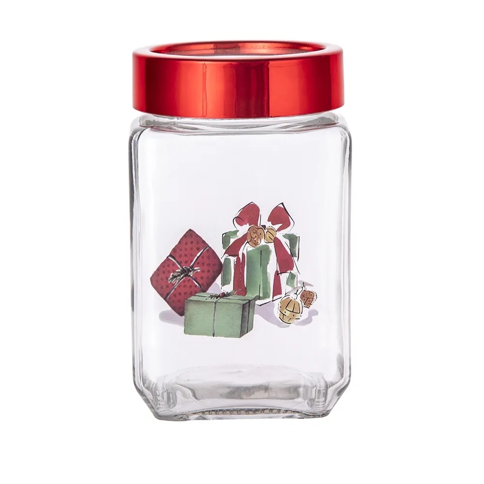 Altom Vianočná sklenená dóza Christmas Gifts 700 ml