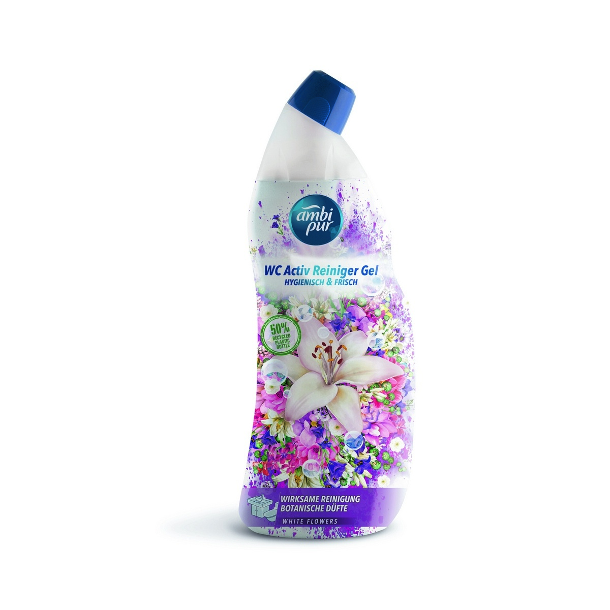 Ambipur WC Active gél biele kvety 750 ml