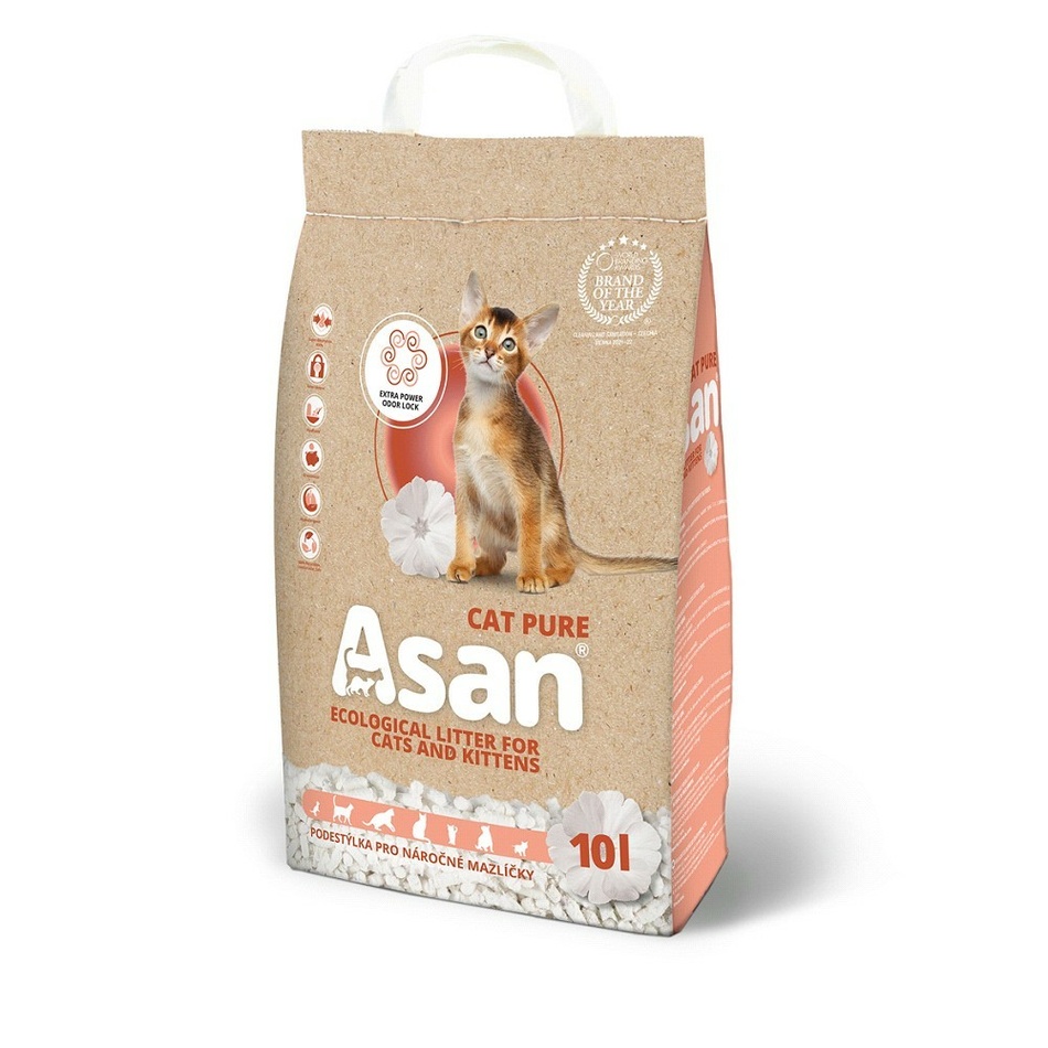Asan Cat Ekologická podstielka pre mačky Pure