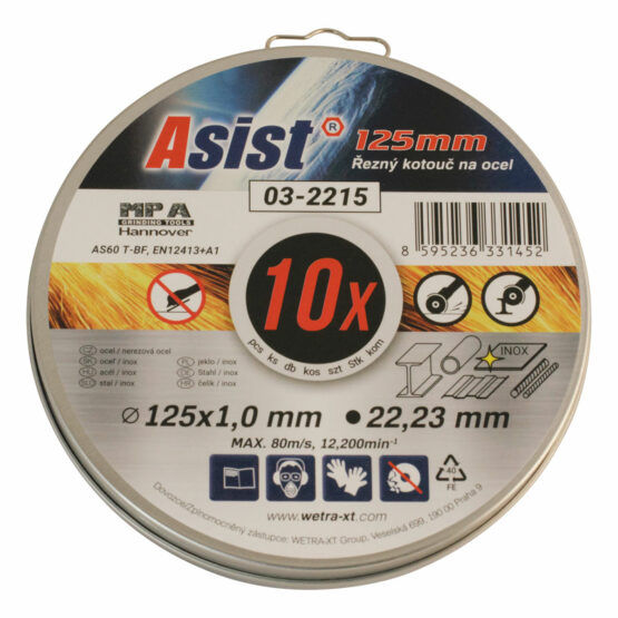 Asist 03-2215 sada rezných kotúčov oceľ/INOX