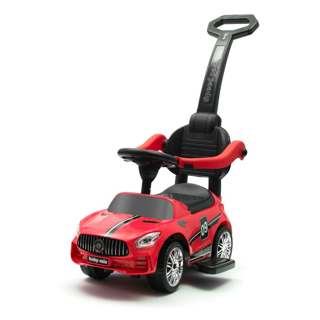 Baby Mix Detské odrážadlo so zvukom a vodiacoutyčou Racer