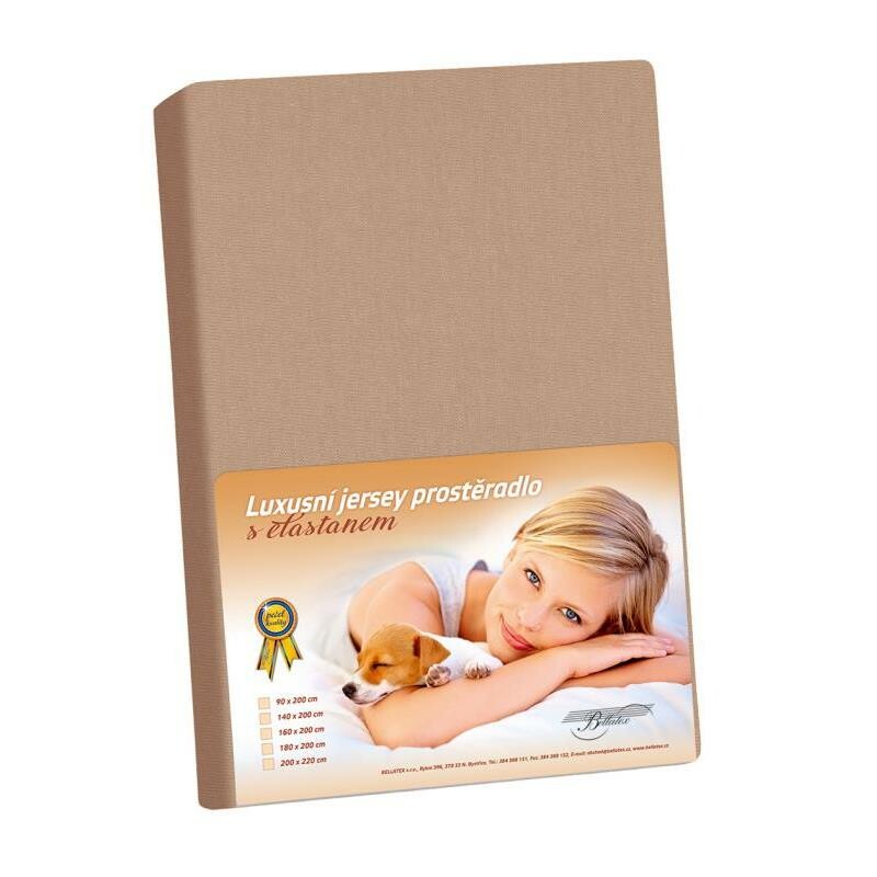 Bellatex Jersey prestieradlo s elastanom kávová