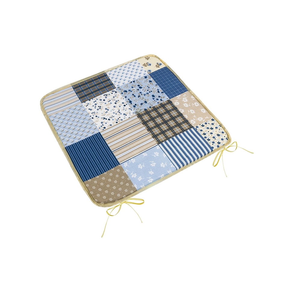 Bellatex Sedák Adela hladký Patchwork modrá