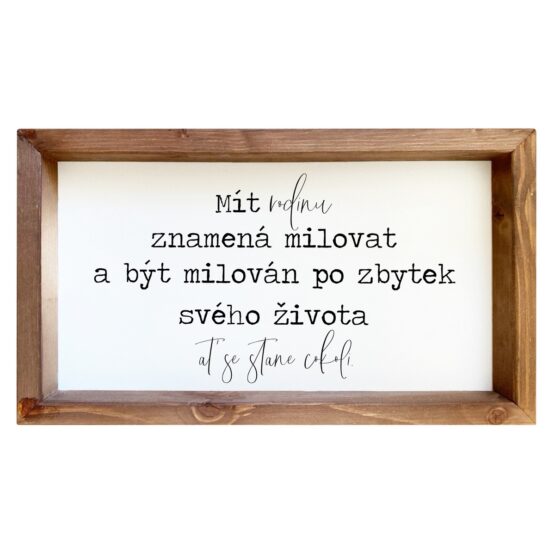 Bohemia Gifts Dekoračný obrázok - Mít rodinu