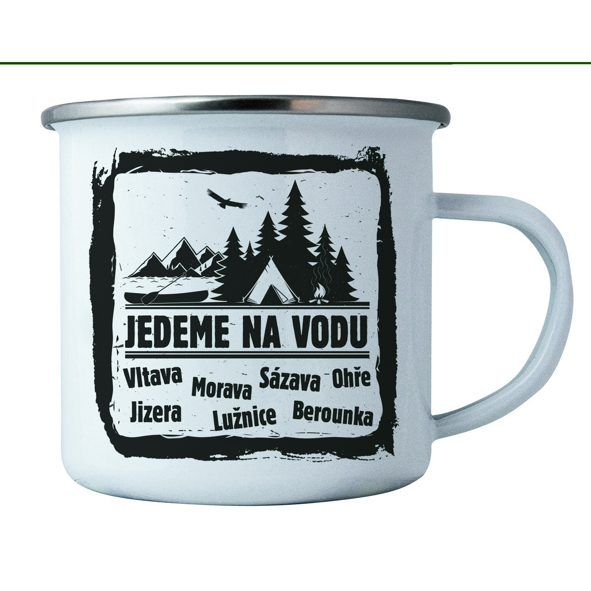 Bohemia Gifts Plechový hrnček - Jedeme na vodu