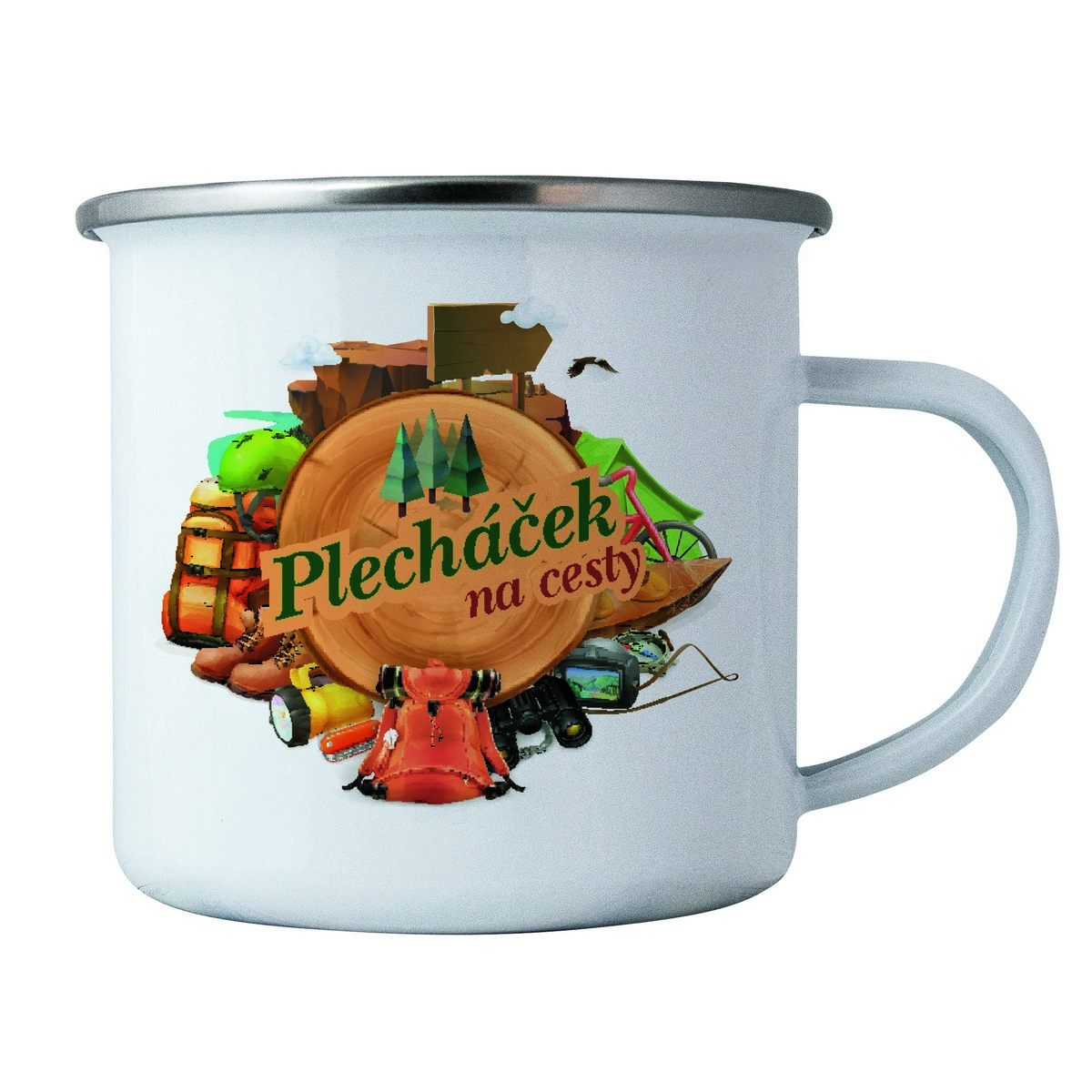 Bohemia Gifts Plechový hrnček - Na cesty
