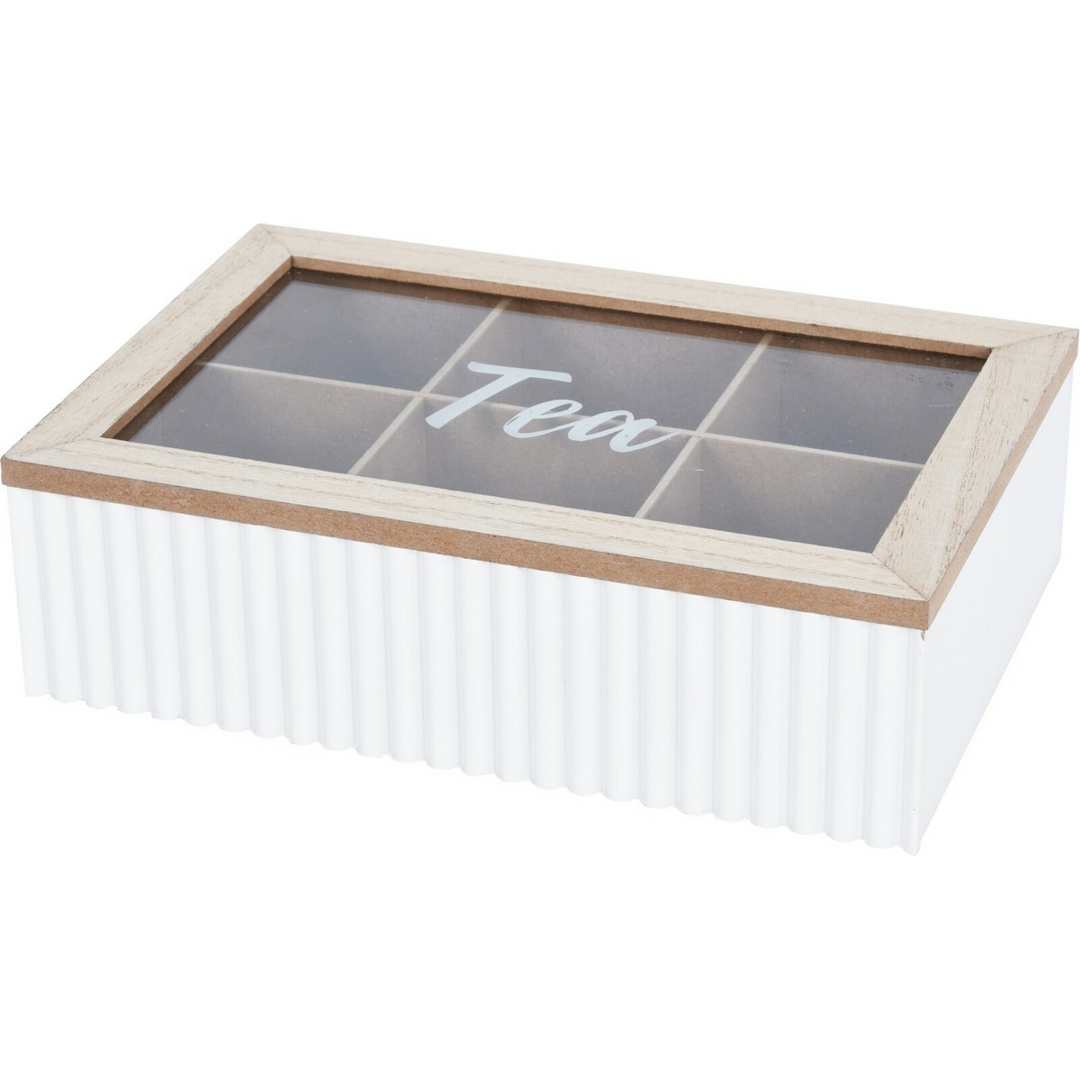 Box na čajové vrecká Stripes biela