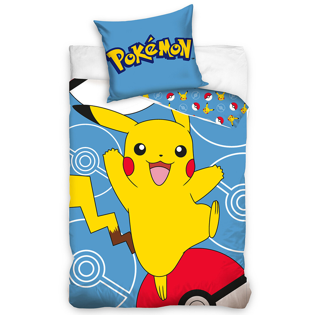 Carbotex Detské obliečky Pokémon Pikachu a Pokéball