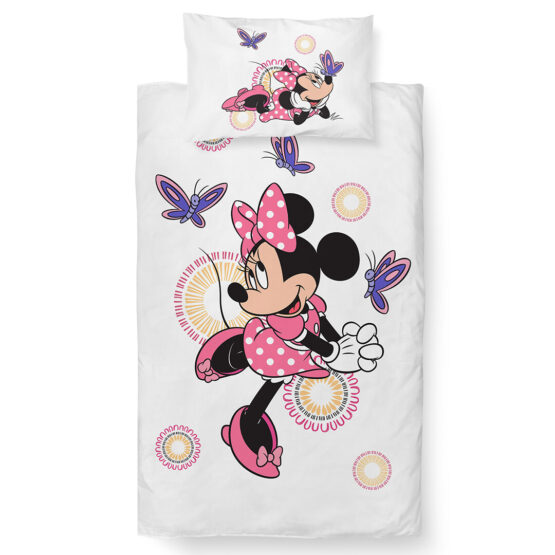 Carbotex Detské obliečky do postieľky Minnie a Motýliky