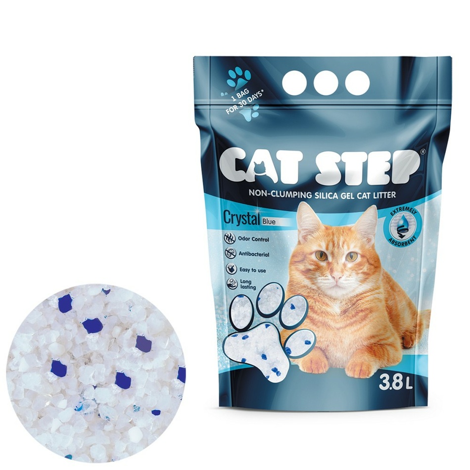 Cat Step Silikagelové podstielka pre mačky Crystal Blue 3