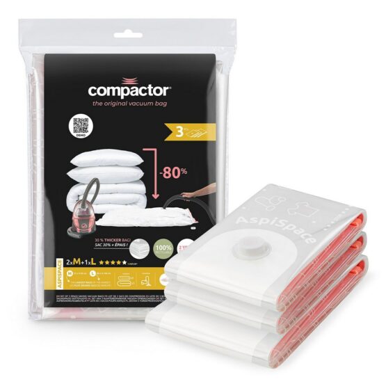 Compactor 3-dielna sada vákuových vriec Compactor Bag Aspispace