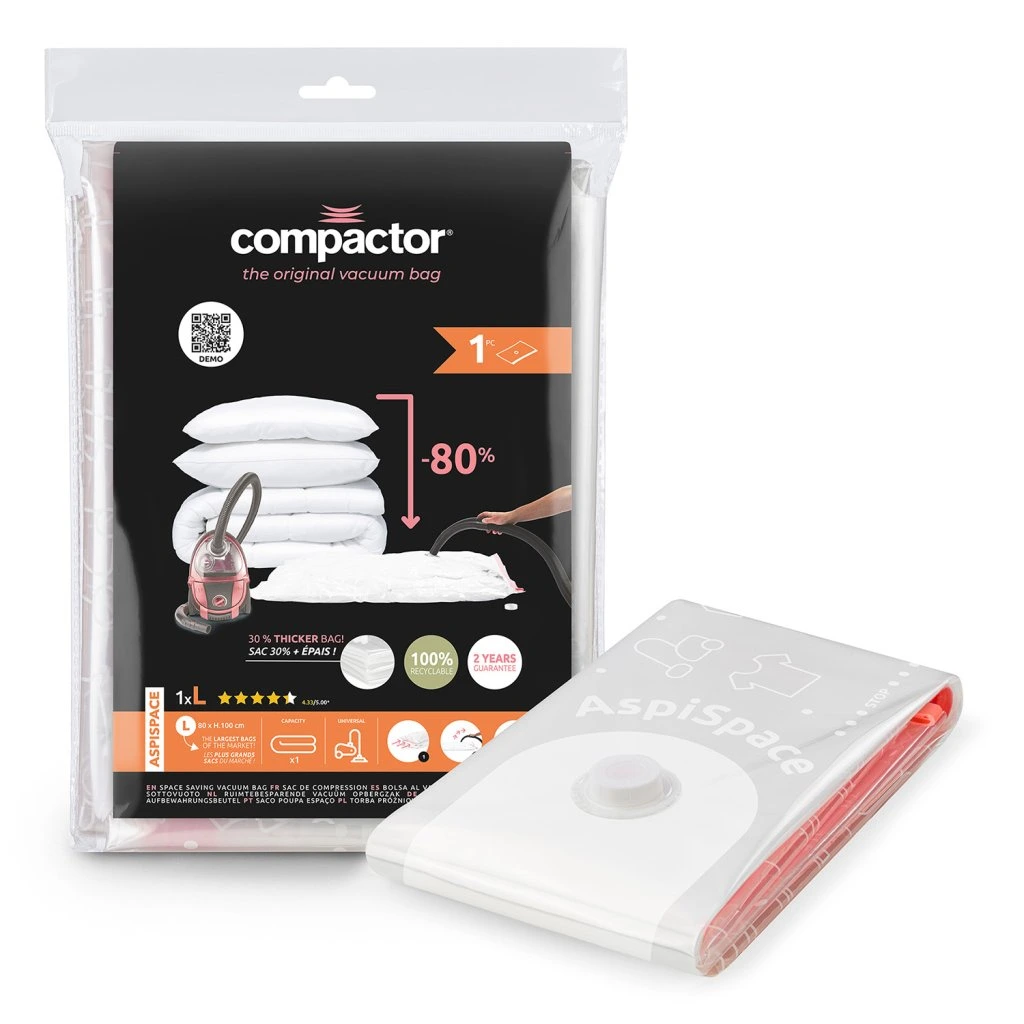 Compactor Vákuové úložné vrece Bag Aspispace L 80 x 100 cm