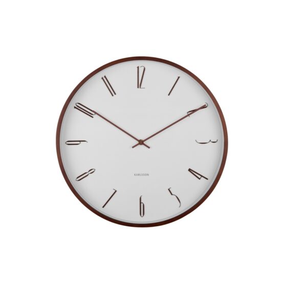 Dizajnové nástenné hodiny Karlsson 6014WH biele