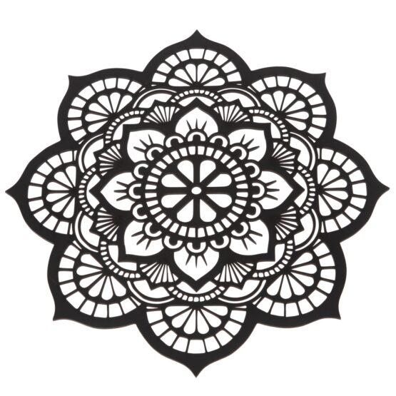 Drevená vyrezávaná dekorácia na stenu Mandala