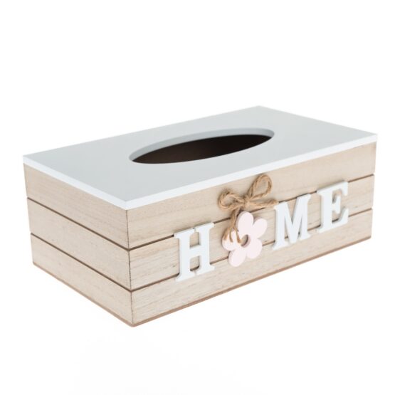 Drevený box na vreckovky Home flower