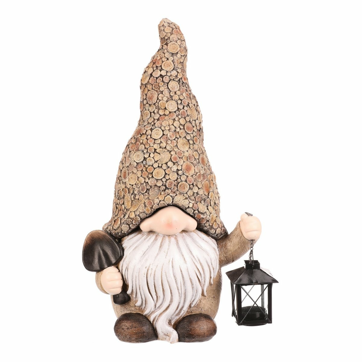 Elf s lopatou a lampášom na sviečku