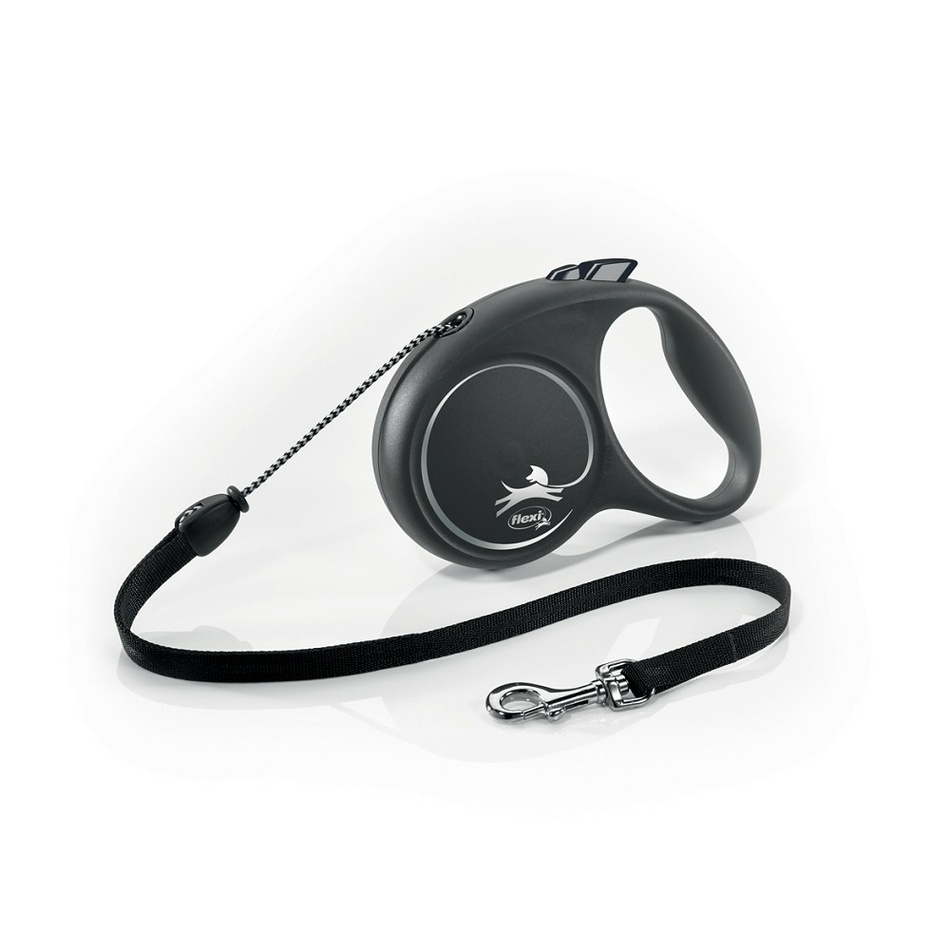 Flexi Samonavíjacie vodítko Black Design M