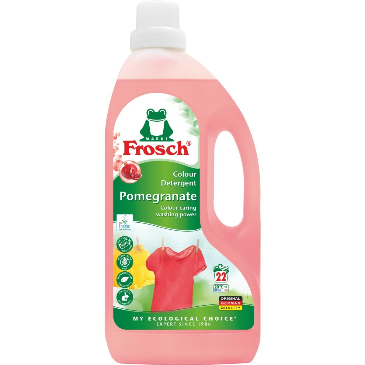 Frosch Eko prací prostriedok na farebnú bielizeň Granátové jablko 22 PD 1