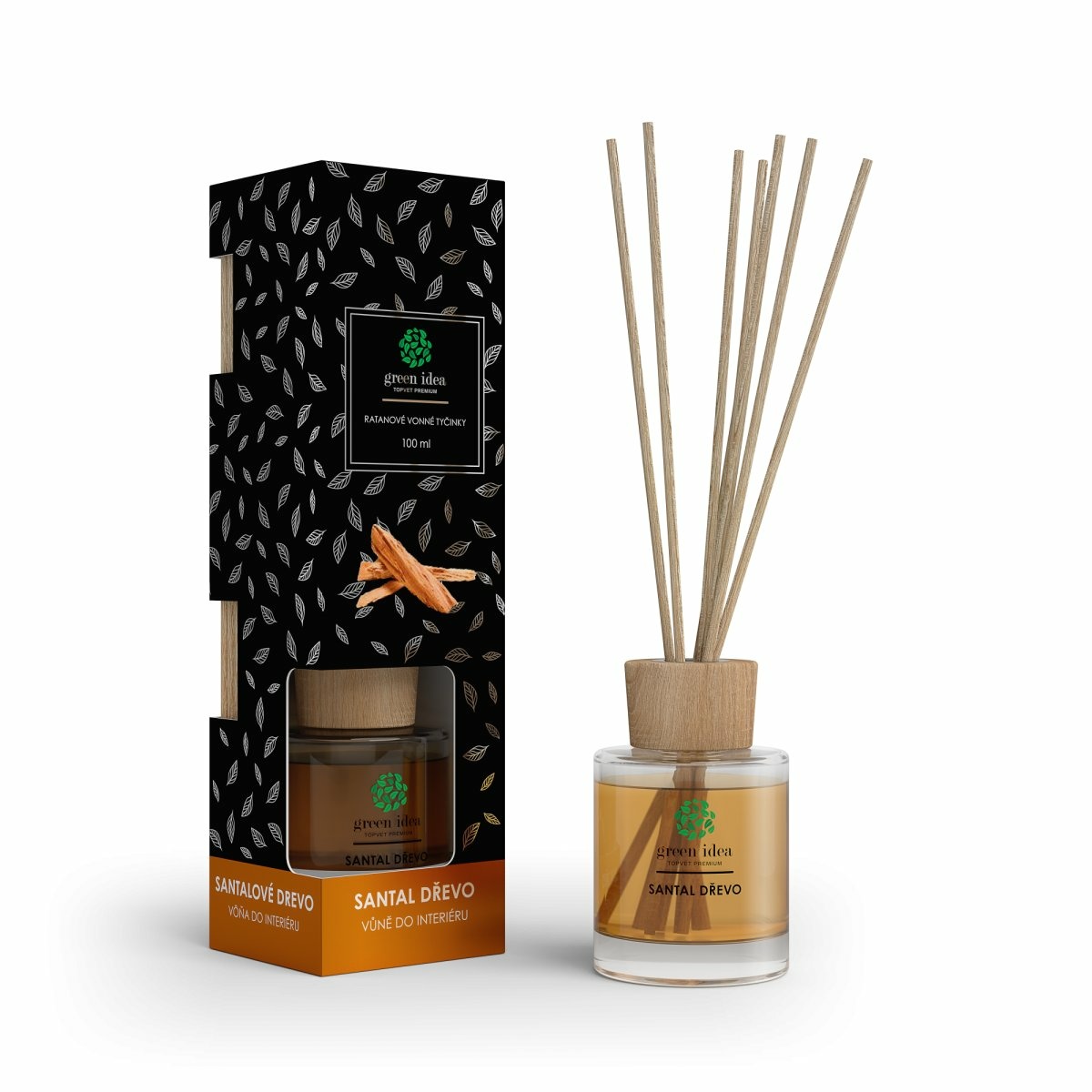 Green Idea Ratanové vonné tyčinky Santal drevo