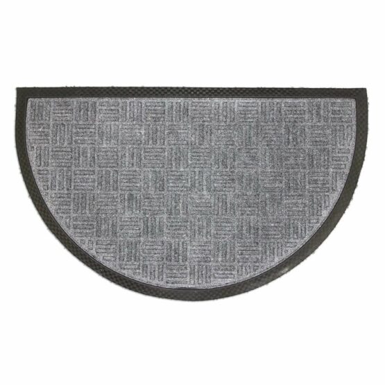 HOME ELEMENTS Gumová rohožka polkruh šedá