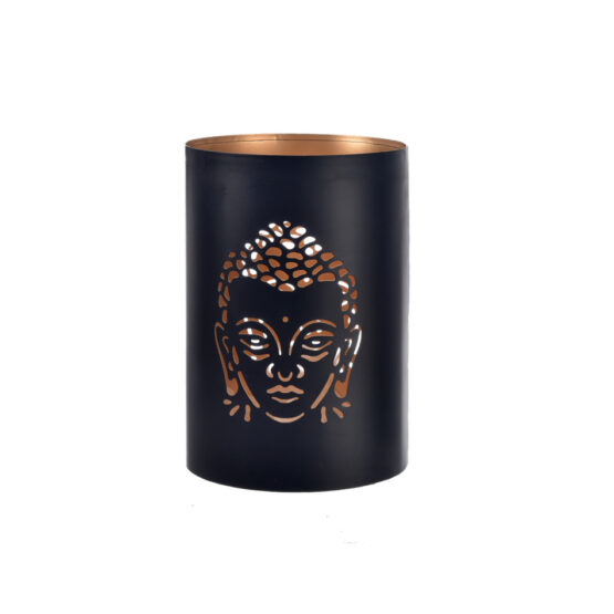 InDecor Kovový svietnik Buddha čierna