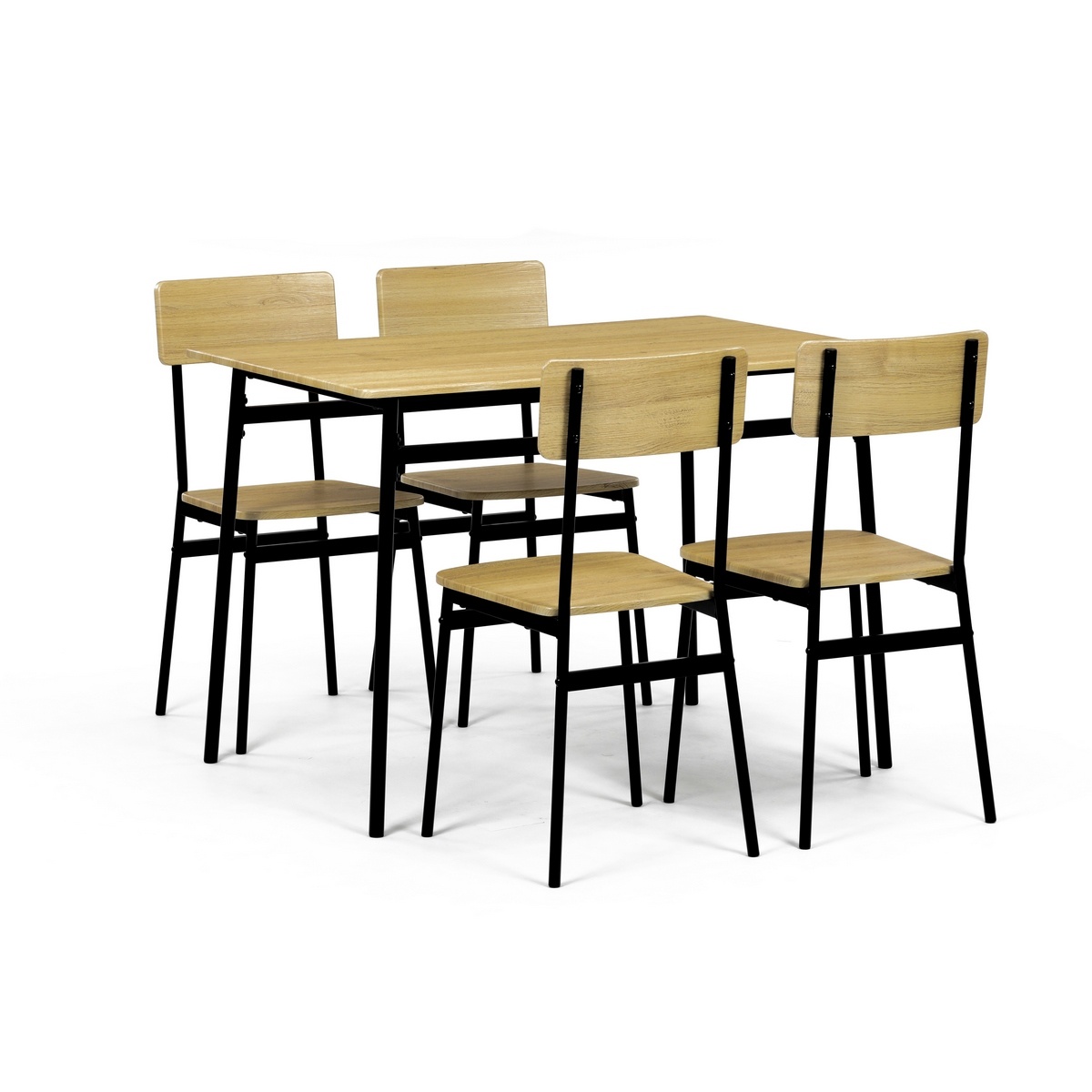 Jedálenský set Industrial so 4 stoličkami