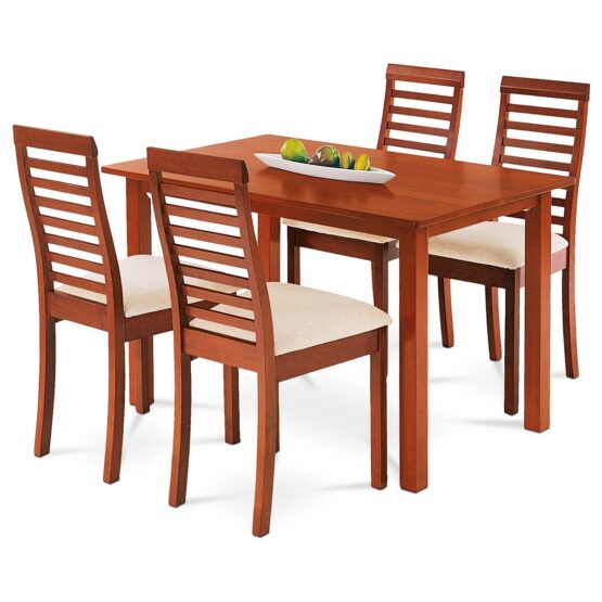 Jedálenský set z masívneho dreva so 4 stoličkami