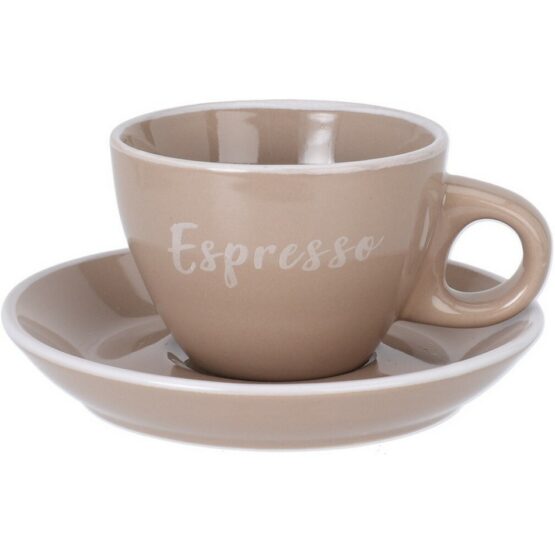 Kameninová šálka s podšálkou Espresso