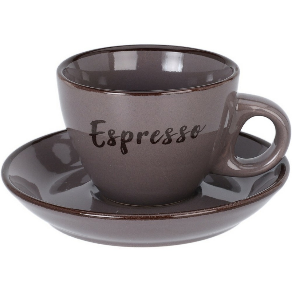 Kameninová šálka s podšálkou Espresso