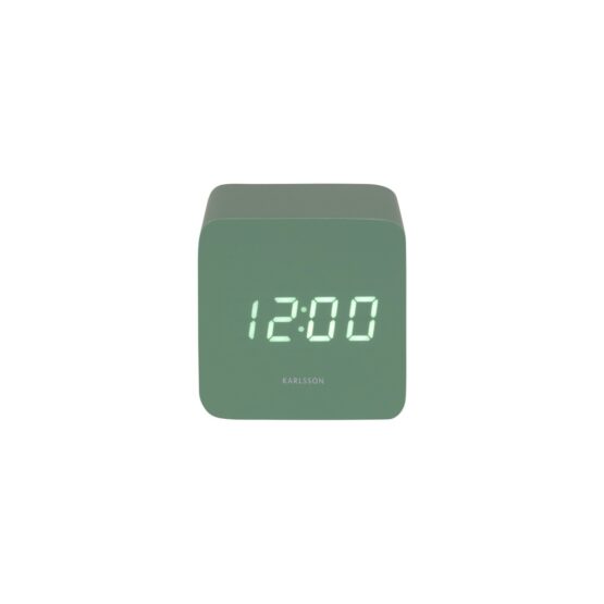 Karlsson 5982GR dizajnové LED hodiny s budíkomzelené