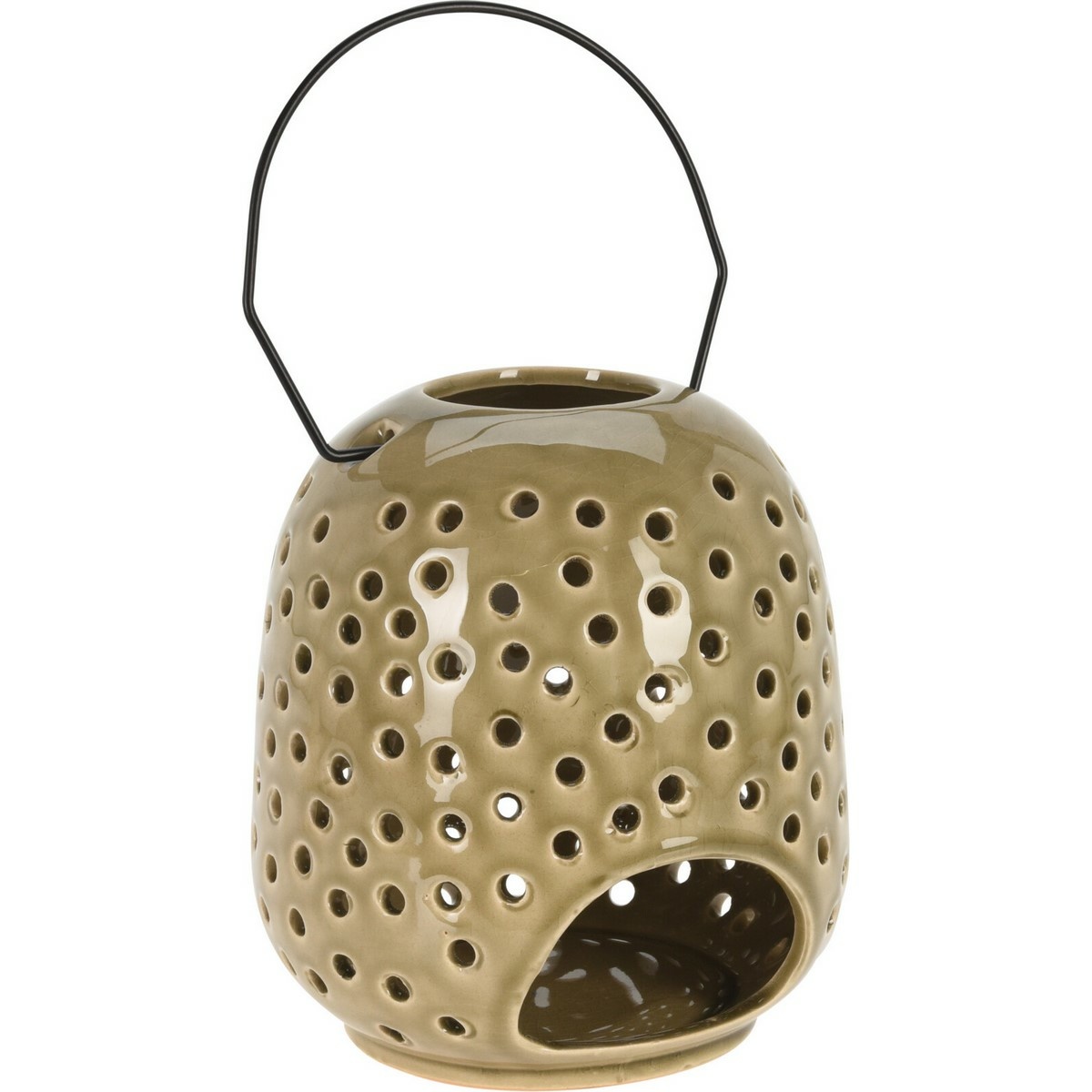 Keramický lampáš Dots zelená