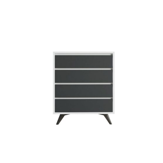 Komoda Suvera White and Anthracite