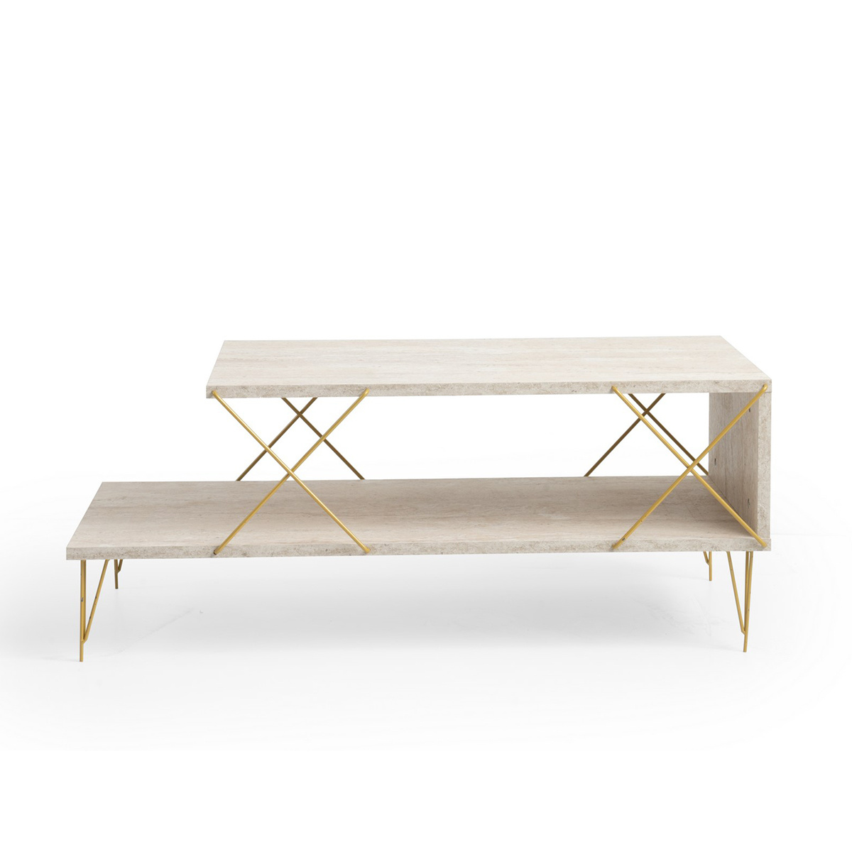 Konferenčný stolík Loire Gold Travertine