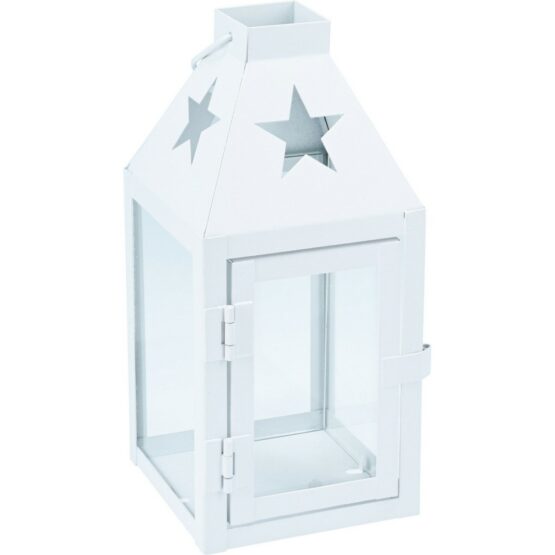 Kovový lampáš Hey star biela