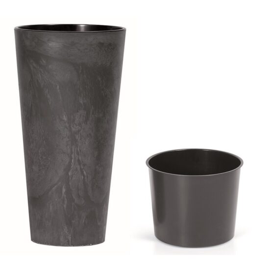 Kvetináč TUBUS SLIM BETON EFFECT s vložkou 30 cm